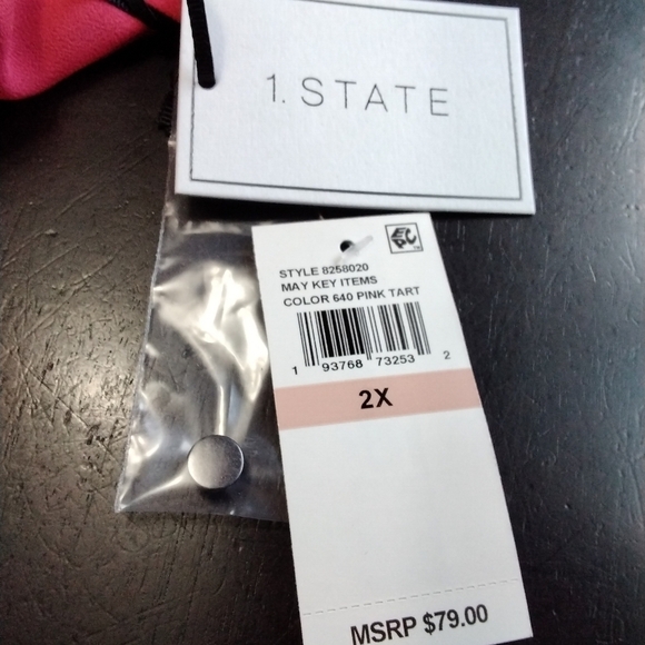 NWT  1. State Pink Tart Blouse  Size 2X - Picture 10 of 11